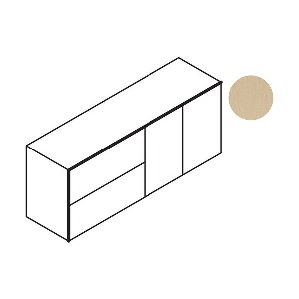 Groupe Lacasse Credenza, Lateral File/Bookcase, 72inWx20inDx29-1/2inH, Totem LAS71KLF2072BE - main